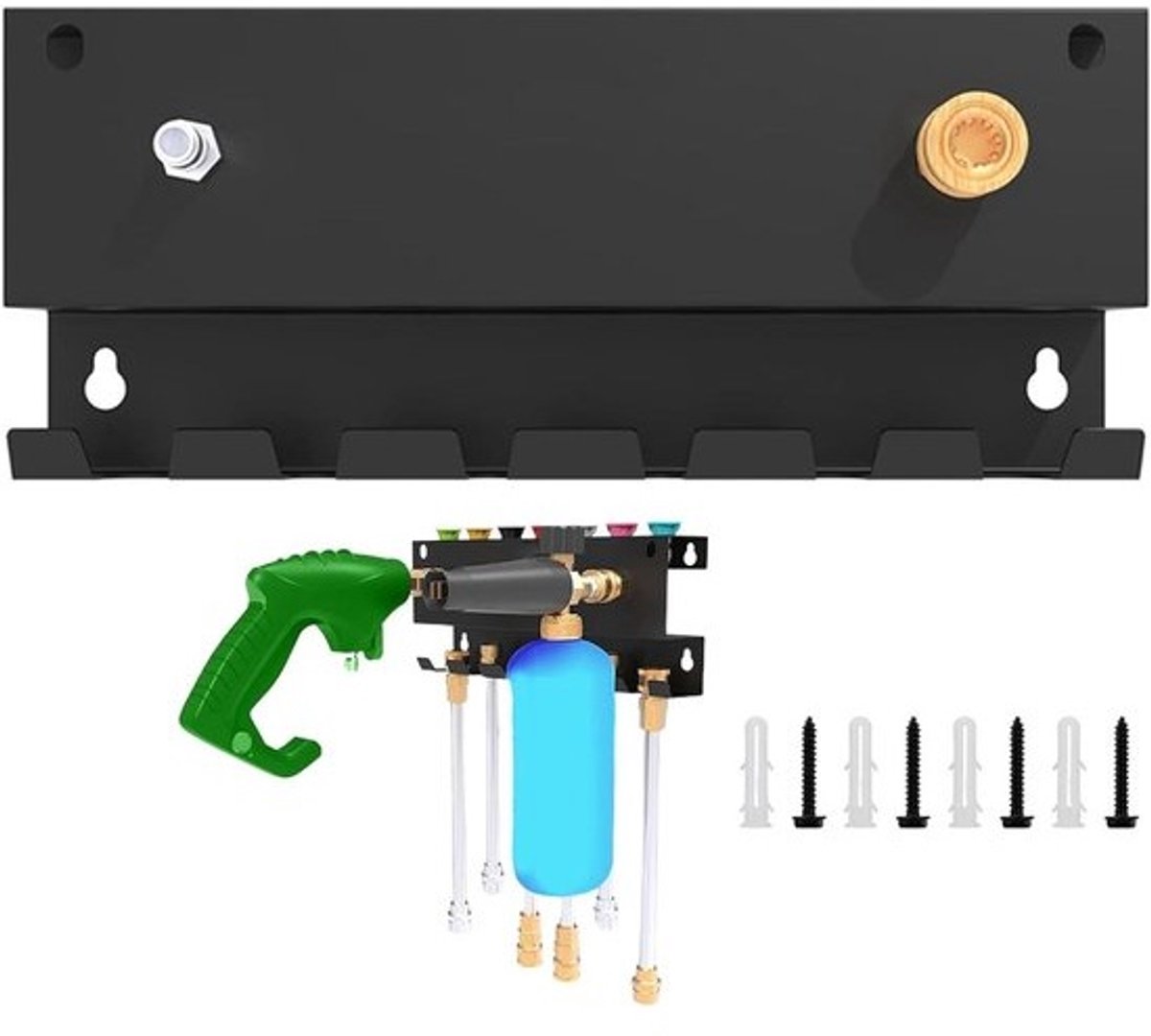 Uitbreidingstafhouder, Nozzle Tip opslag, Hogedrukreiniger opslag, Autowasserette-accessoires, Wand Accessoires Houder, Foam Cannon Rack, Wasmachine Tip Organizer, Tool Storage Solution, Car Wash