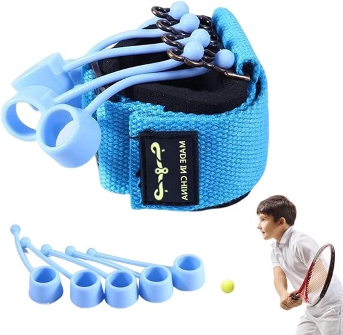 Vingerkrachttrainer - Handtrainer - Grip Verbeteren - Verstelbare Weerstand - 18x5x2 cm - Zwart
