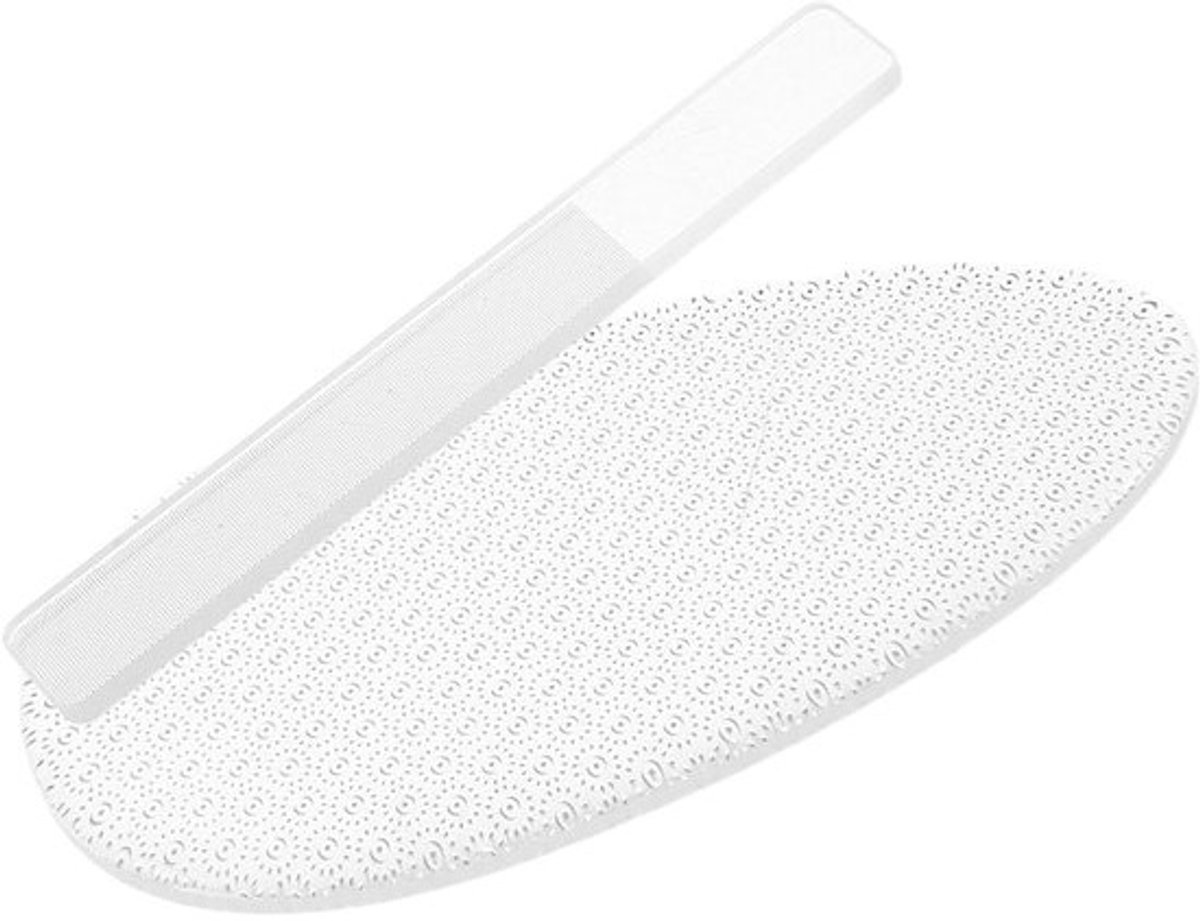 Voetvijl Nano Glas - Eeltverwijderaar Tool - Voeten Verzorgen - Dubbelzijdig Ontwerp - 10 x 5 cm - Transparant