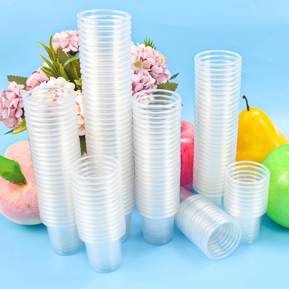 Plastic Shotglazen - Transparant - 20ml - Voedselveilig Kunststof - Voor Feestjes