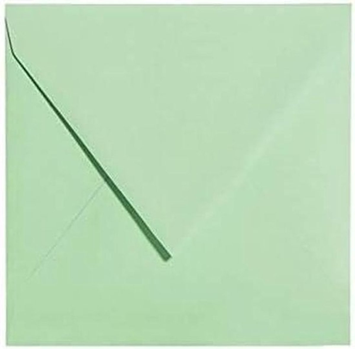 Vierkante enveloppen - Lichte muntsluiting - Uitnodigingen versturen - Duitse productie - 15 x 15 cm - Lichtgroen