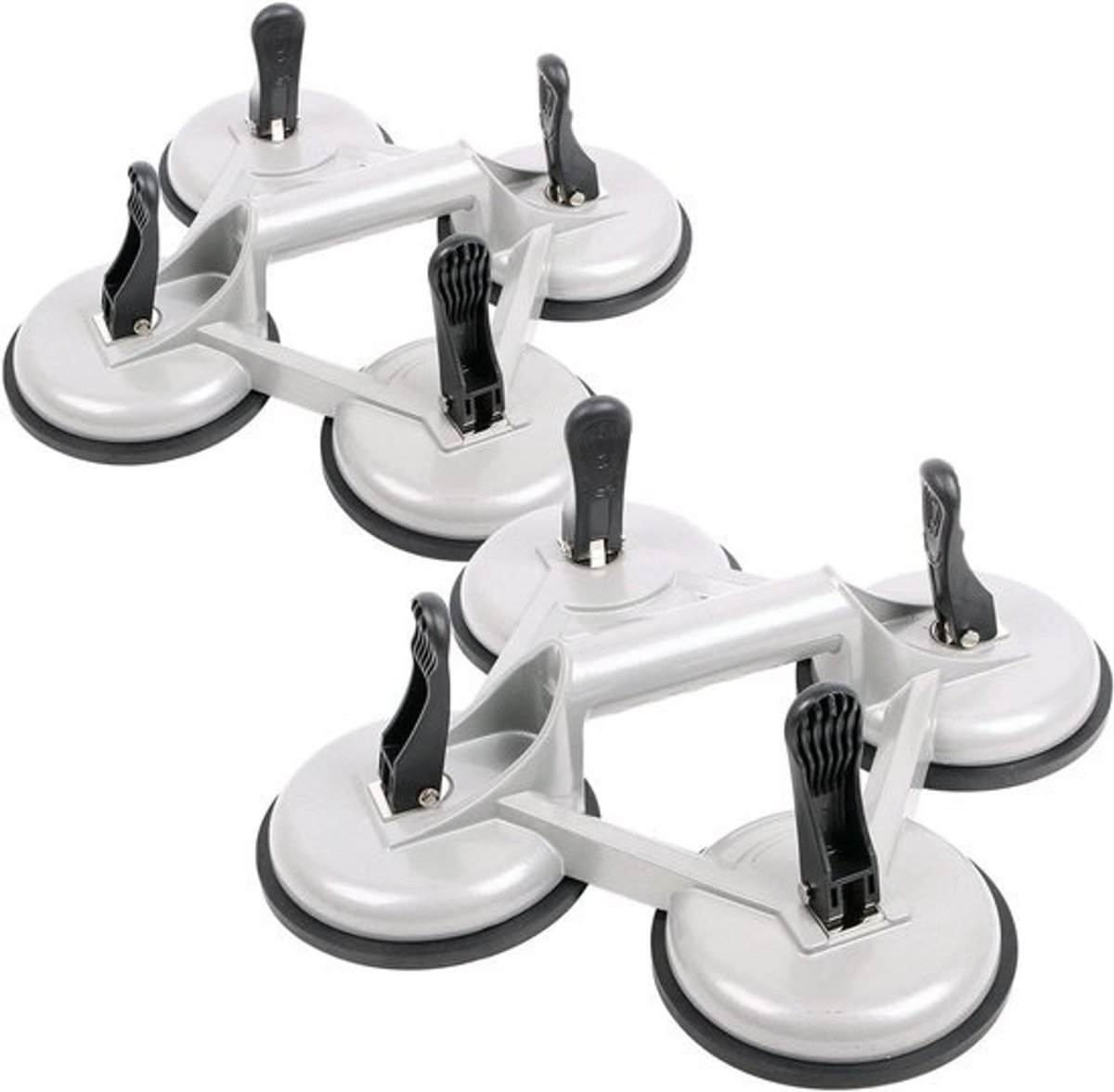 Zuignap Aluminium Set - Zuiglip Werkplaats - Auto Ramen Plaatsen - Hoge Draagkracht - 2 Stuks 180kg