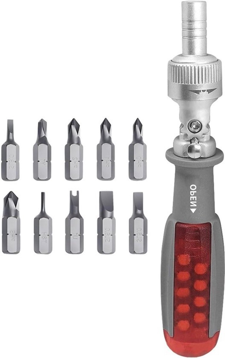 Ratelschroevendraaier Set - Ratchet Driver - Meubelmontage - Ergonomische Grip - Standaard Kop - Niet gespecificeerd