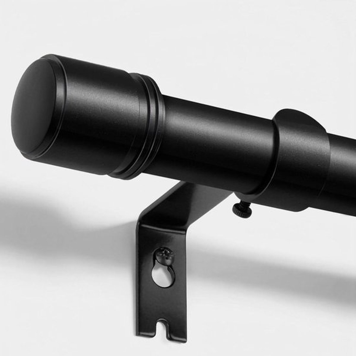 Gordijnroede - Uittrekbare roede Telescopische stang - Ramen Afwerken - Robuust en duurzaam metaal - 80-218 cm - Zwart