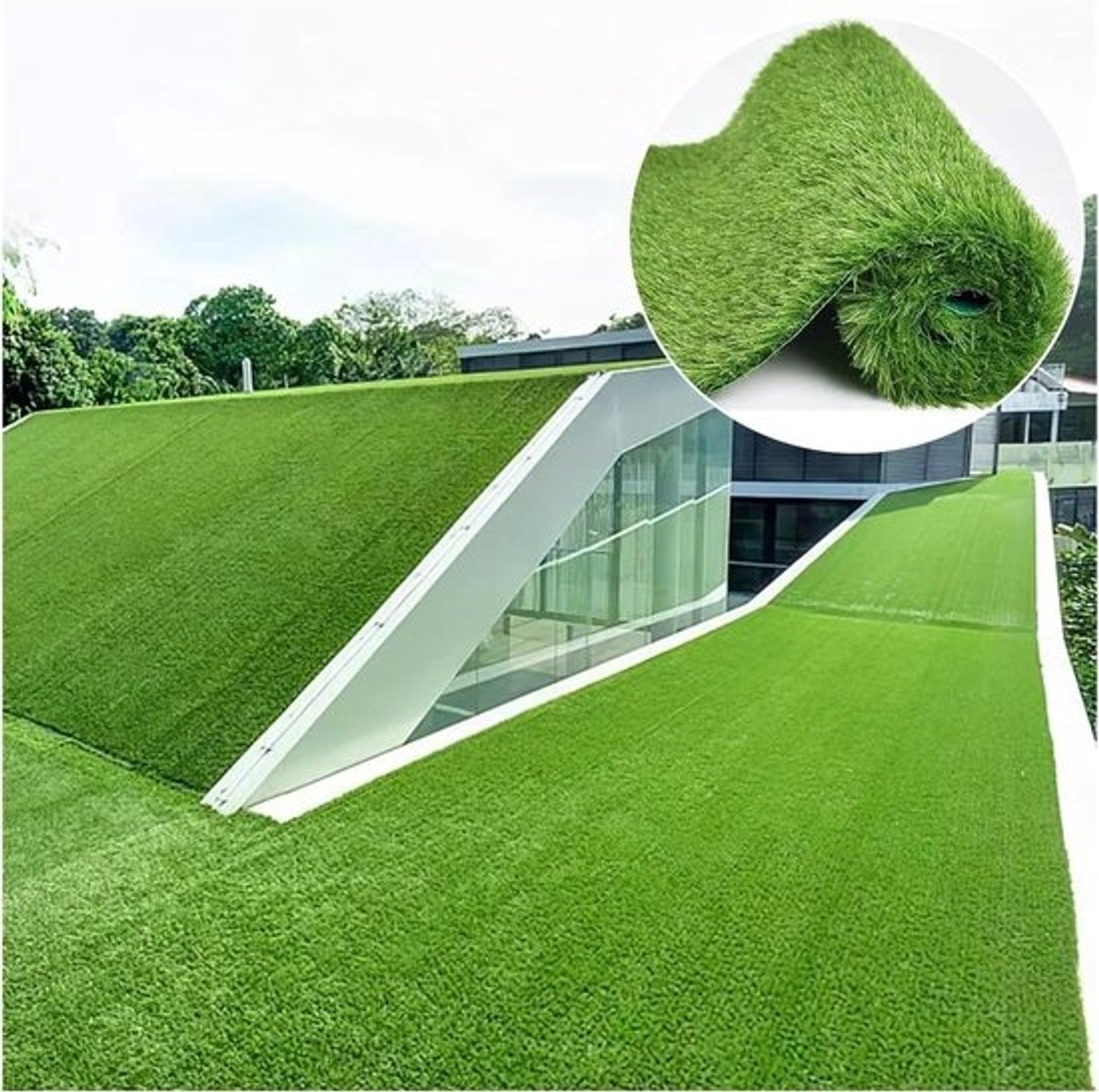 Kunstgrastapijt - Nepgras Tapijt - Tuin Decoratie - Onderhoudsvrij - 50x80 cm - Groen