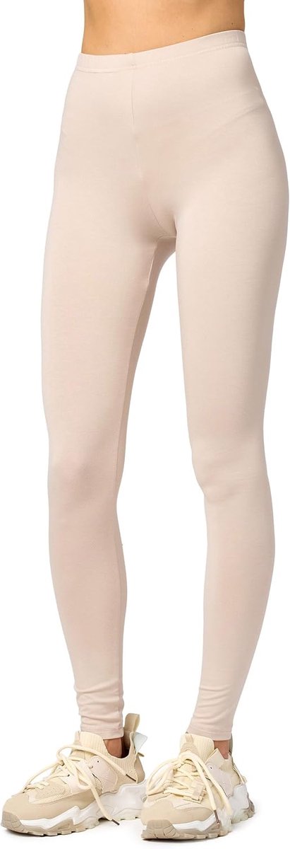 Style Lange legging voor vrouwen van viscose in de vrije tijd, ontspannen wandelen, Plus-maat MS10-143