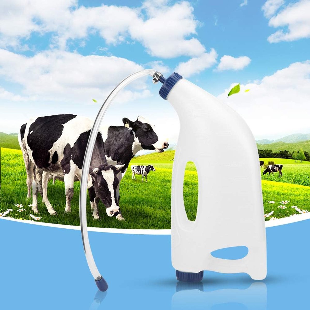 4L kunststof melkfles voor boerderijdieren, water, medicijnen, kalvervoeding