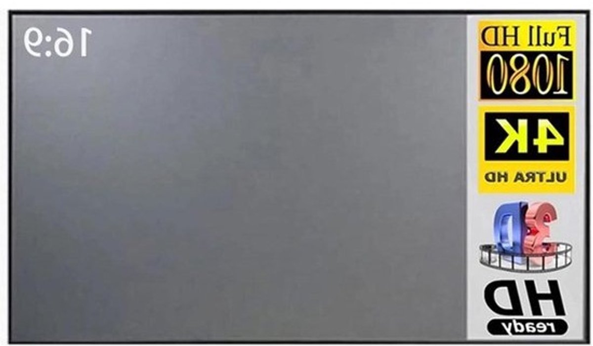 Projectorscherm - Projectiescherm - Home Cinema - Reflecterend Canvas - 72 Inch - Wit