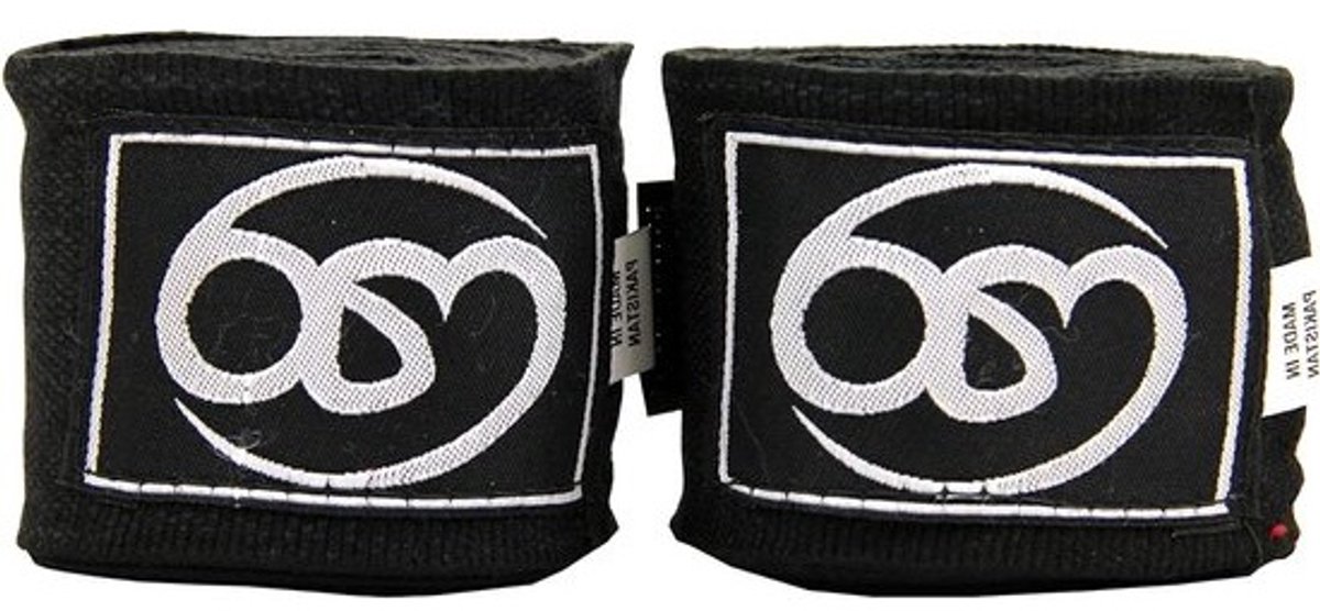 Boksen Handwraps - Sport Wraps - Bescherming Polsen - Professioneel Katoen - 3.5 Meter - Zwart