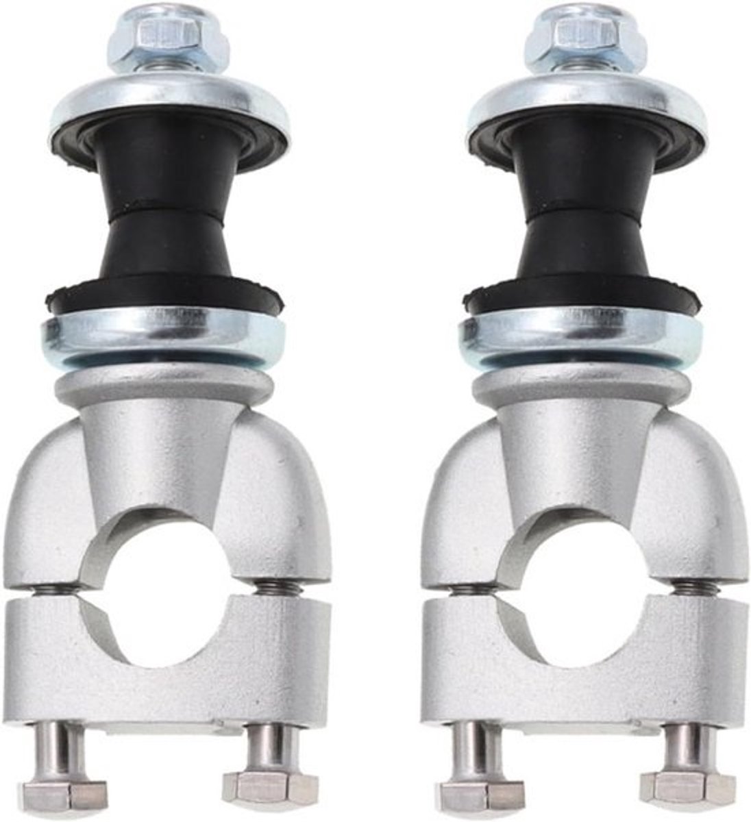 Motorfiets Stuurverhogers - Stuurklemmen - Comfortabel Rijden - Verstelbare Hoogte - 22mm - Zilver