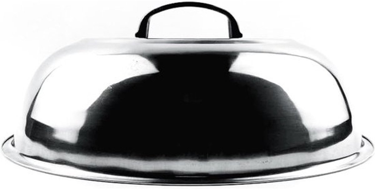 Wokdeksel Roestvrijstaal - Keuken Deksel - Stomen Koken - Gehard Glas - 32cm Diameter