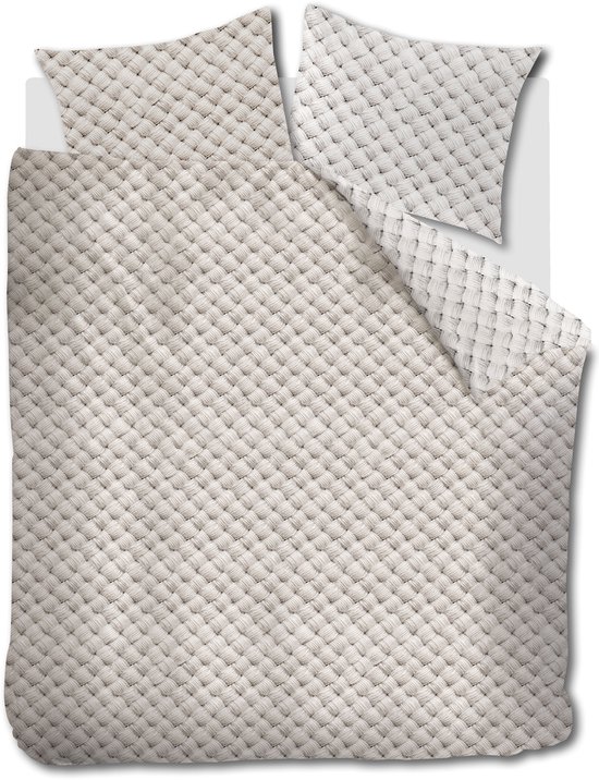 Rivièra Maison Woven Wool dekbedovertrek - Tweepersoons - 200 x 200/220 cm - Naturel van Merkloos — afbeelding 2