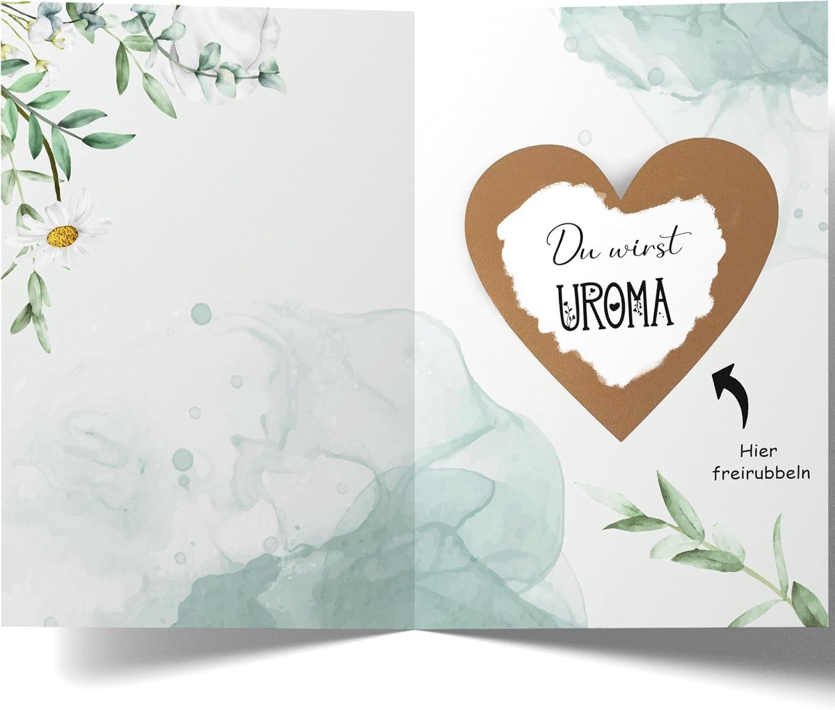 Kraskaart met envelop - aankondiging van de zwangerschap - verrassingsmoment - uniek emotioneel cadeau (Uroma)