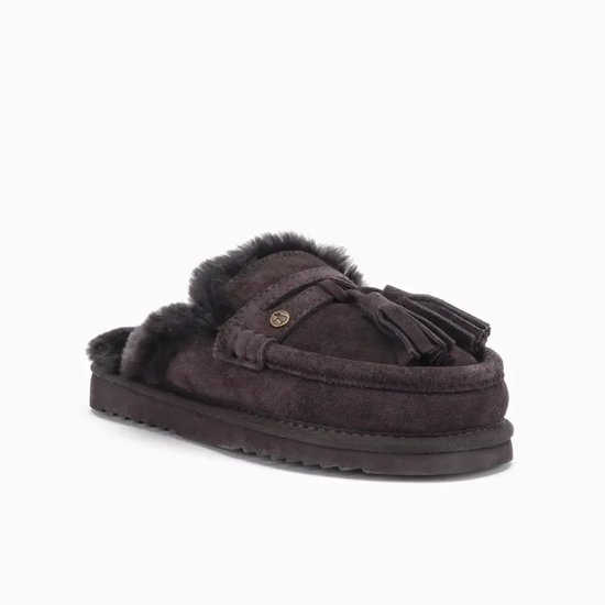 Warmbat Australia Temora Tassels Pantoffels - Dames - Bruin