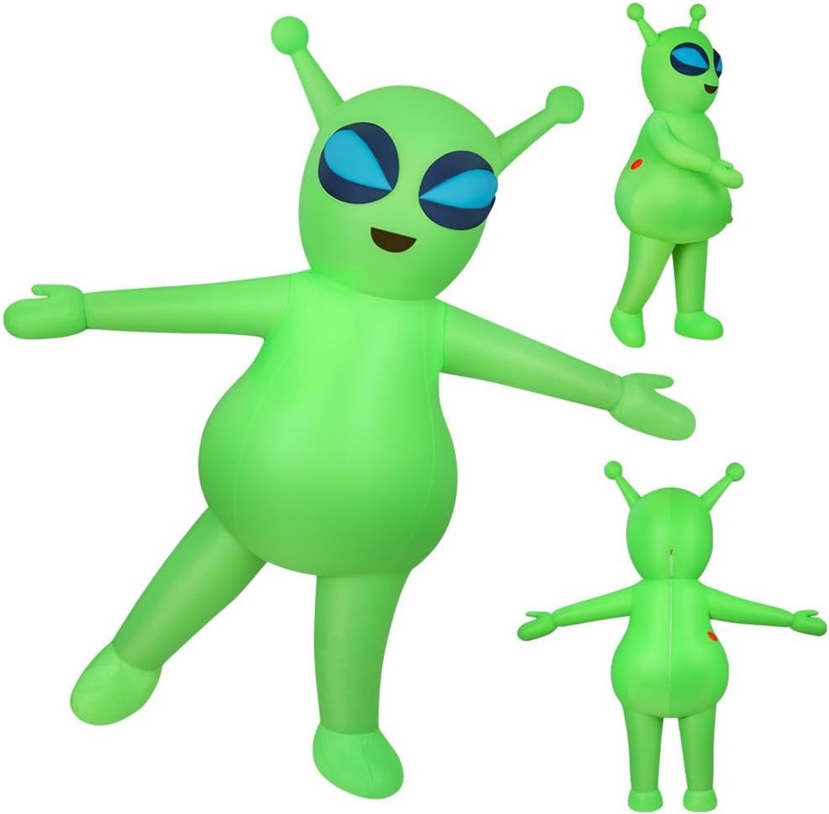 Grappig Opblaasbaar Alien Kostuum voor Volwassenen - Perfect voor Halloween, Feestjes en Ruimte Thema's