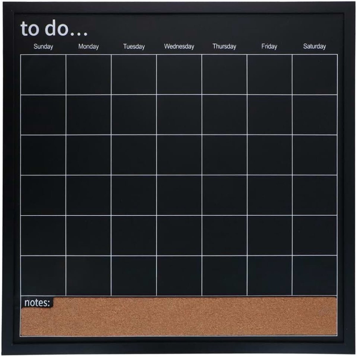 Planningsbord - krijtbord - weekprogramma - 6 weken - taakplanner - bord van kurk