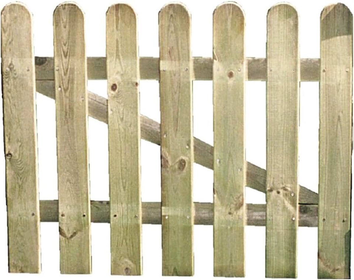 Omheining, houten latten, 80 x 100 cm