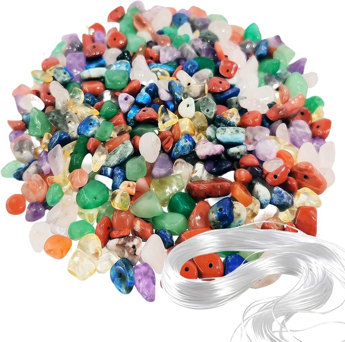 Kristallen kralen, gemengde kristallen stenen, decoratieve kristallen kralen, kralen voor het maken van armbanden, kettingen, oorbellen en veelkleurige handgemaakte armbanden