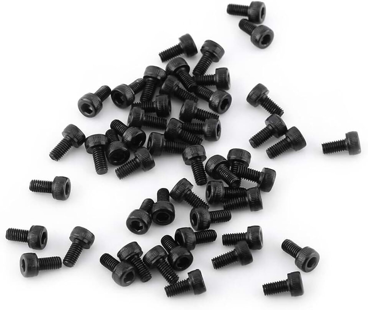 Hex Kop Schroeven Set DIN912 12,9 Volledige Schroefdraad 50 Stuks M3x6mm Effen Afwerking Koolstofstaal