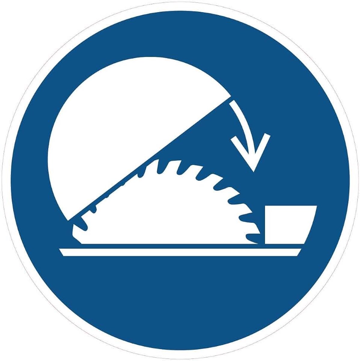 15 Stickers van 5 cm | Gebod Zaagblad sluiten | Pictogram sticker