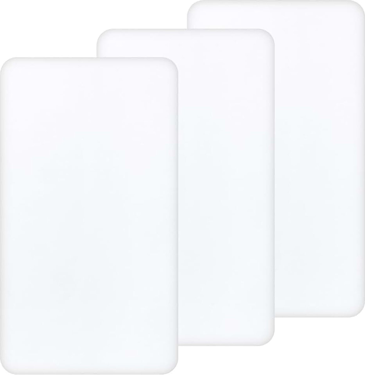 Baby voor bijzetbed 90x55 cm | Zachte en ademende microvezel, set van 3 hoeslakens voor wieg, babybed, 55 x 90, 50 x 90 cm, wit
