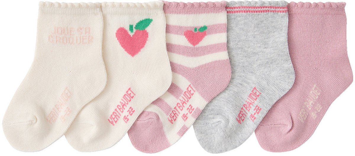 Vertbaudet Set van 5 meisjessokjes voor baby's
