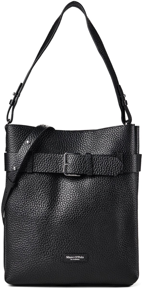 Marc O'Polo schoudertas Brinja Hobo Bag Black zwart