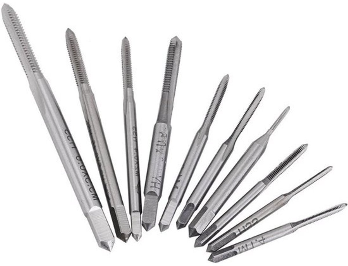 Store_8 - Schroefdraadborenset - Professionele set 10 stuks - Voor doe-het-zelvers - M1-M3,5 - Duurzaam en slijtvast - Perfect voor mechanisch gere...