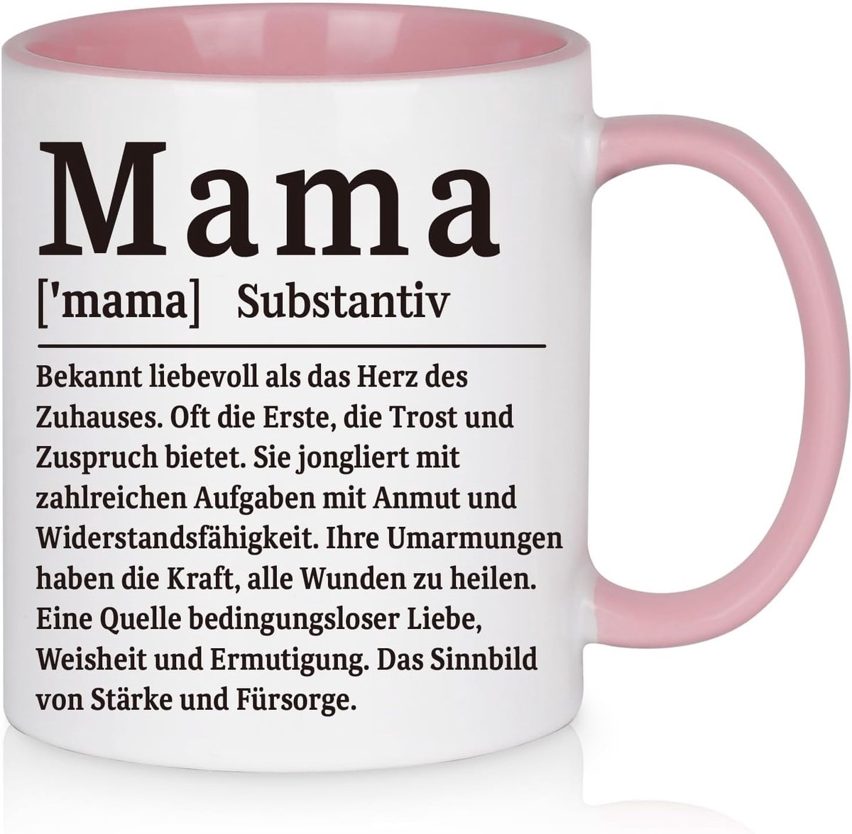 Mama zelfstandig naamwoord definitie, grappige cadeaus voor mama moeder, mama cadeau Kerstmis verjaardag Moederdag, beste mama cadeau, kerstcadeaus, 325 ml roze keramische koffiemok