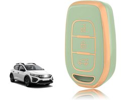 Sleutelhoes TPU, Autosleutelhoes Geschikt voor Renault Twingo Kangoo Clio Symbol Kwid Dacia Logan Sandero Stepway Duster Dokker, Sleutel Cover Bescherming Sleutelbehuizing - Smart Key