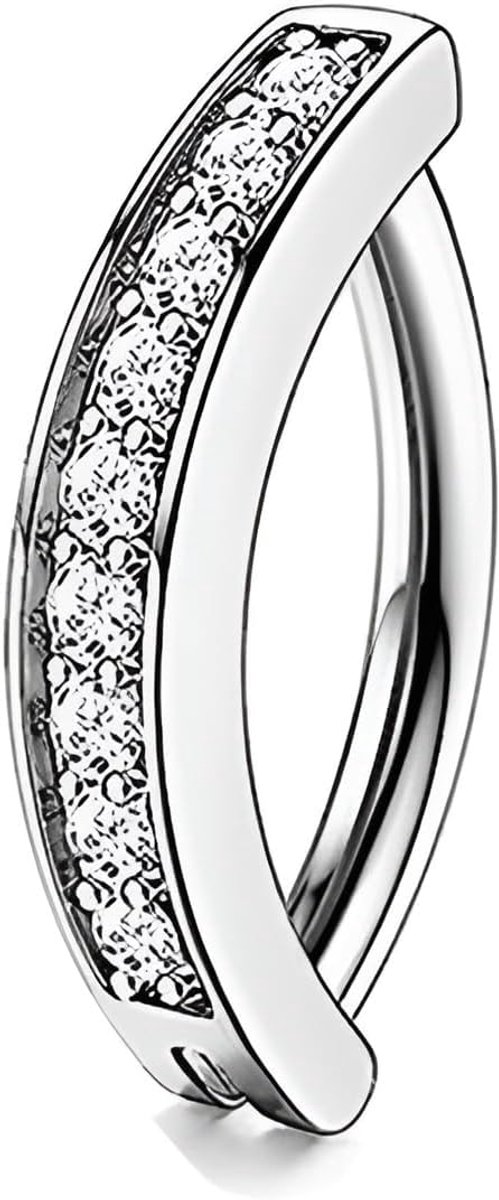 3 stuks 14G zilver chirurgisch staal Cz navelring hypoallergeen clicker barbells navelringen buikpiercing-sieraden voor mannen en vrouwen, als set verkocht.