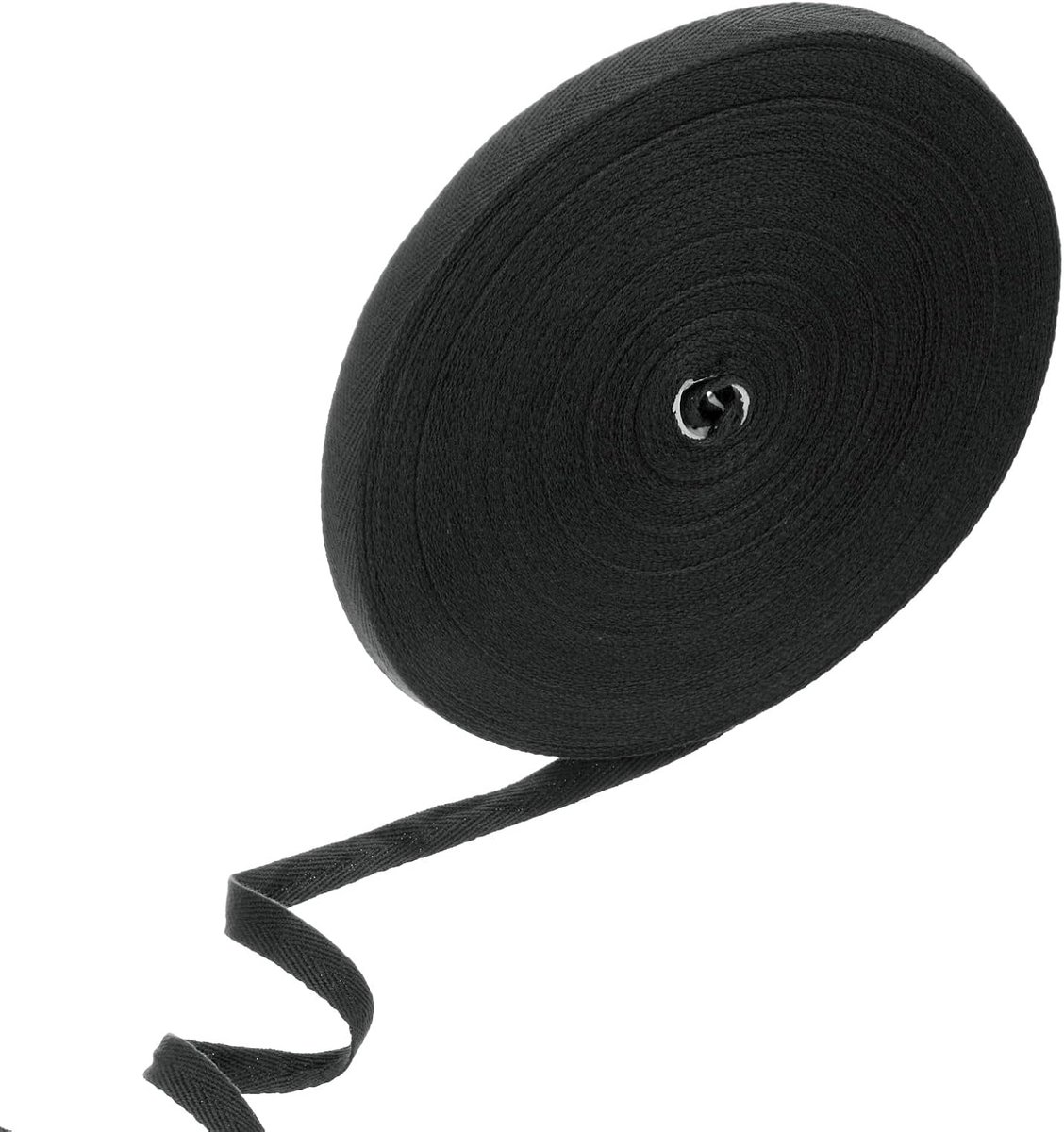 Katoenen keperstof tape, 10 mm (3/8 inch) 45 m (49 yards) katoen keperstof lint biaisband natuurlijke visgraat singels trim voor schort naaien/geschenkverpakking/ambachtelijke doe-het-zelf