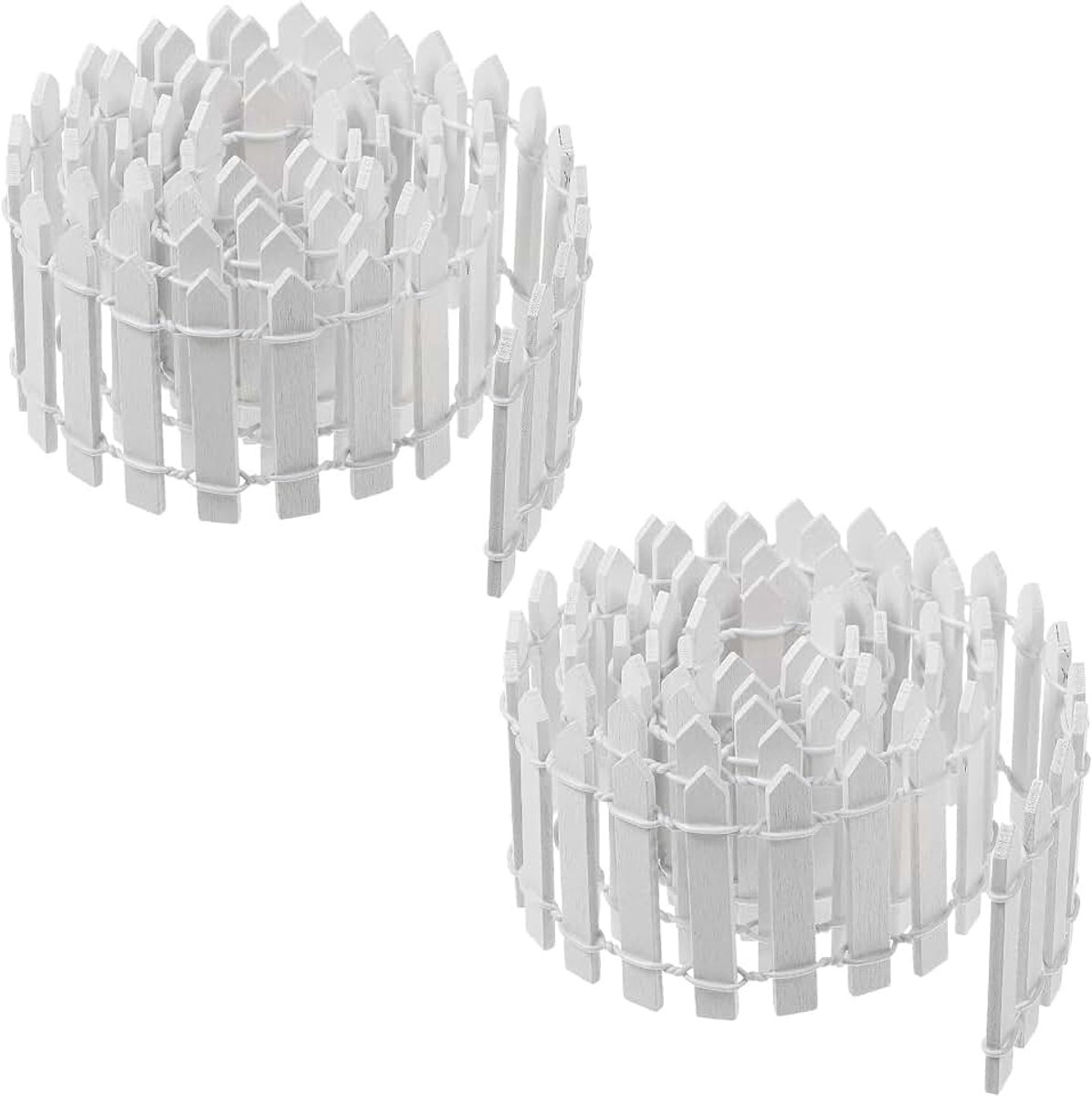 Miniatuur hek knutselen 90 cm x 5 cm mini tuinhekken kabouters miniatuur accessoires kleine witte lattenhekken kabouterdeur houten tuinhek decoratie houten hekken voor poppenhuizen DIY fee