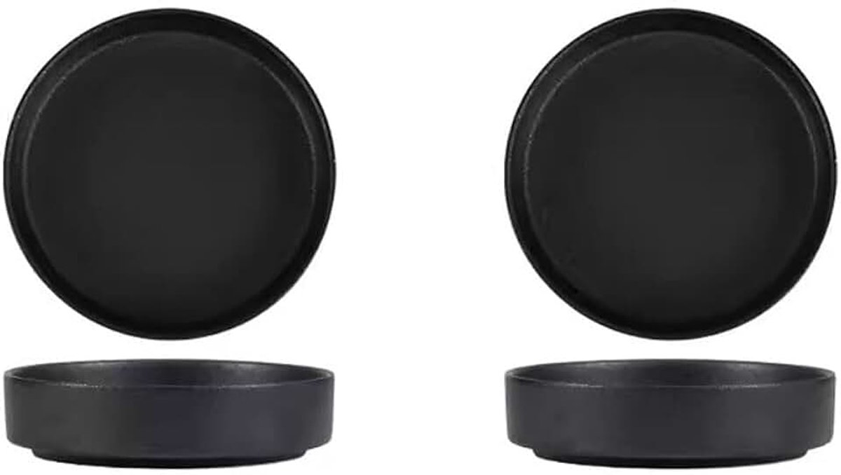 Borden Nordic Witte Plaat Licht Luxe Keramische Diepe Schotel Schotel Thuis Salade Plaat Grote Westerse Diner Plaat Soep Plaat Keukenplaten(Color:Black,Size:S)