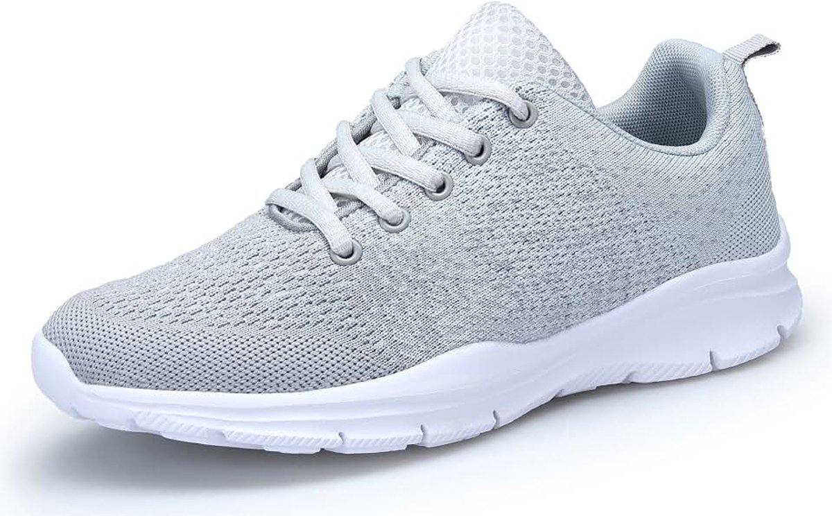 Heren dames gymschoenen loopschoenen sport fitness running low-top indoor casual outdoor, Grijs, 46 EU
