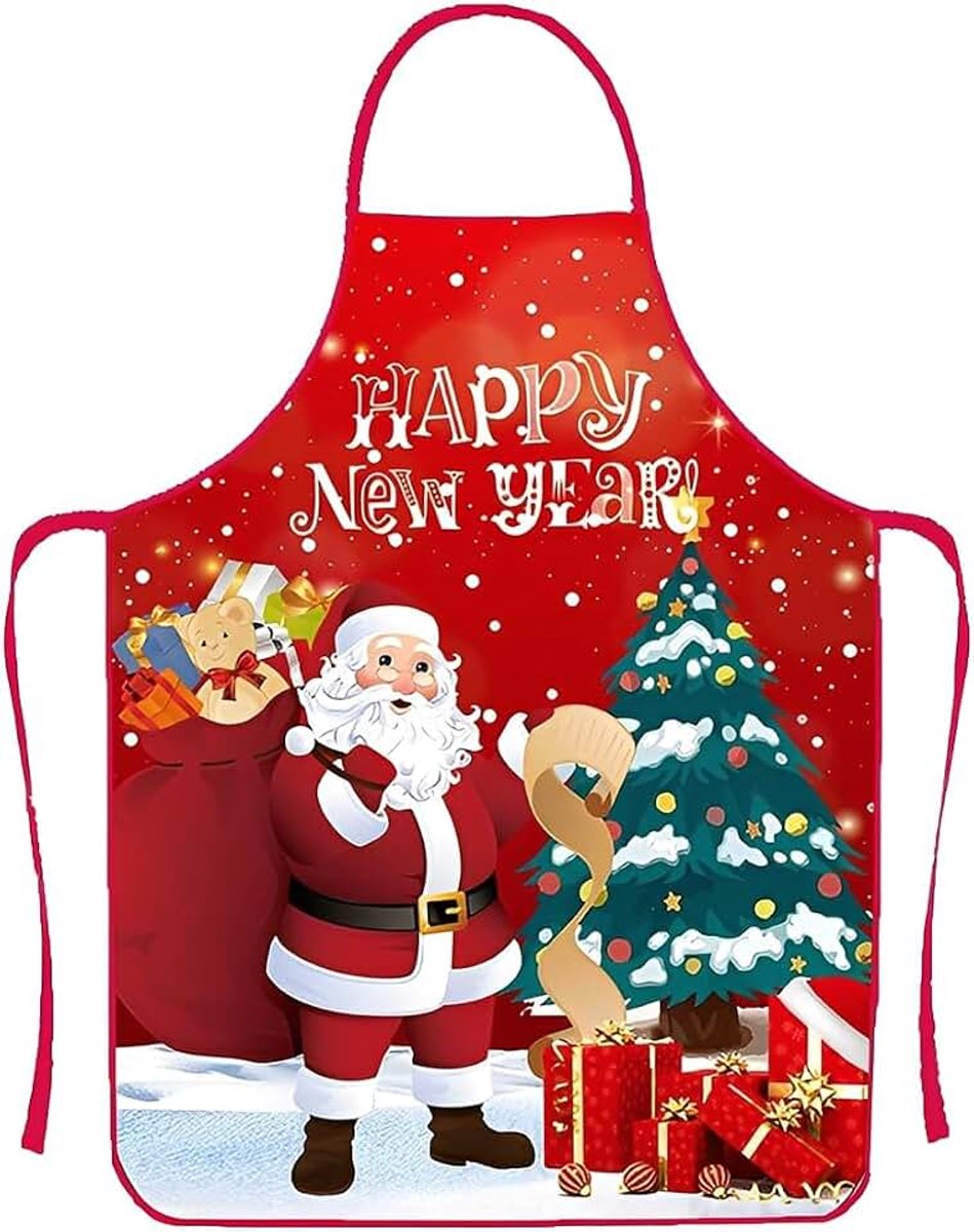 1 stuk kerstkeukenschort, kerstschort, kookschort Kerstmis, verstelbare kerstschorten cartoon, voor keuken bakken kerstfeest kerstcadeau