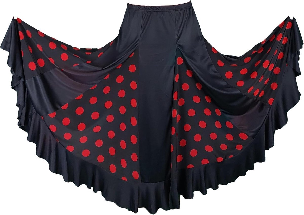 Flamenco Dansende Rok met Rode Stippen
