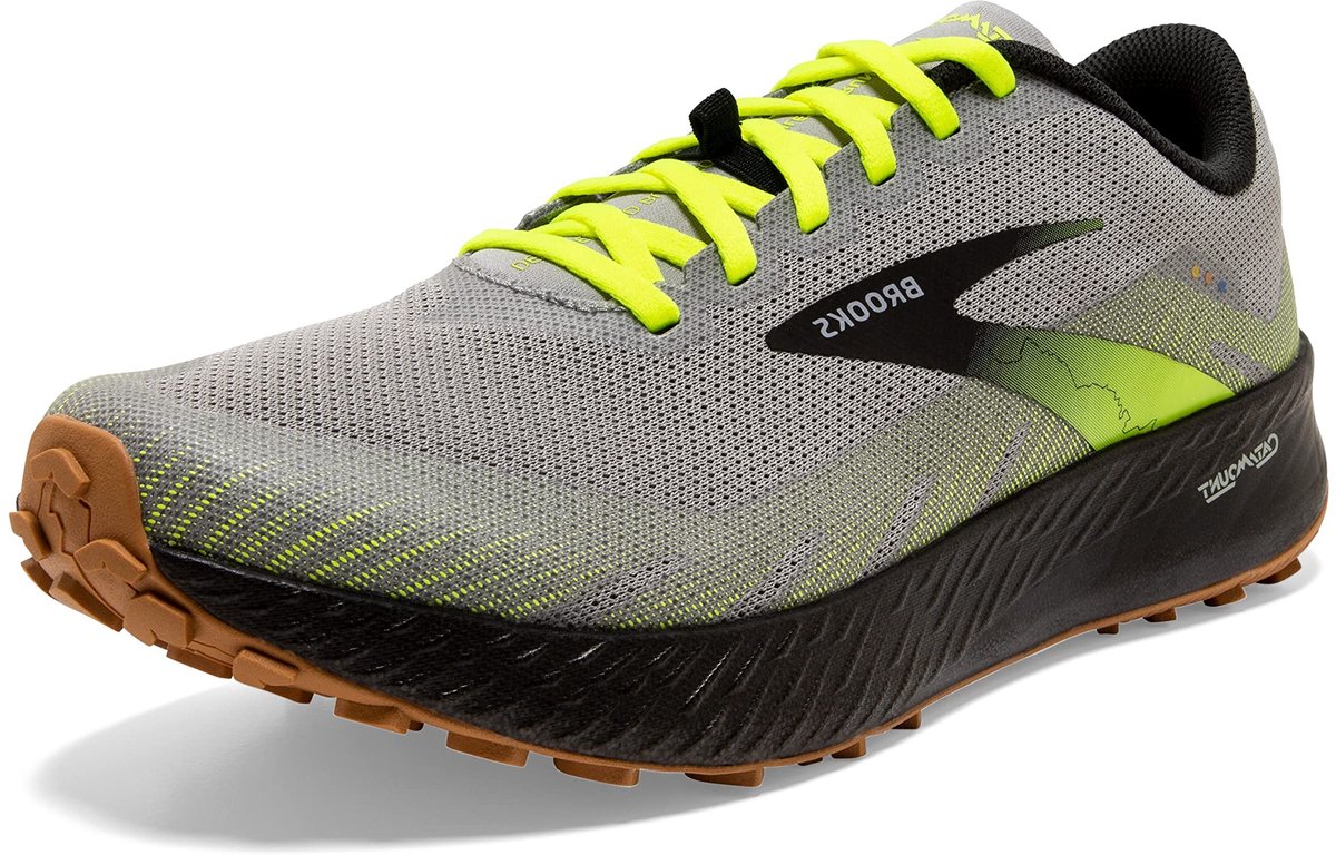 Brooks CATAMOUNT - Hardloopschoenen - Grijs/Geel - 44