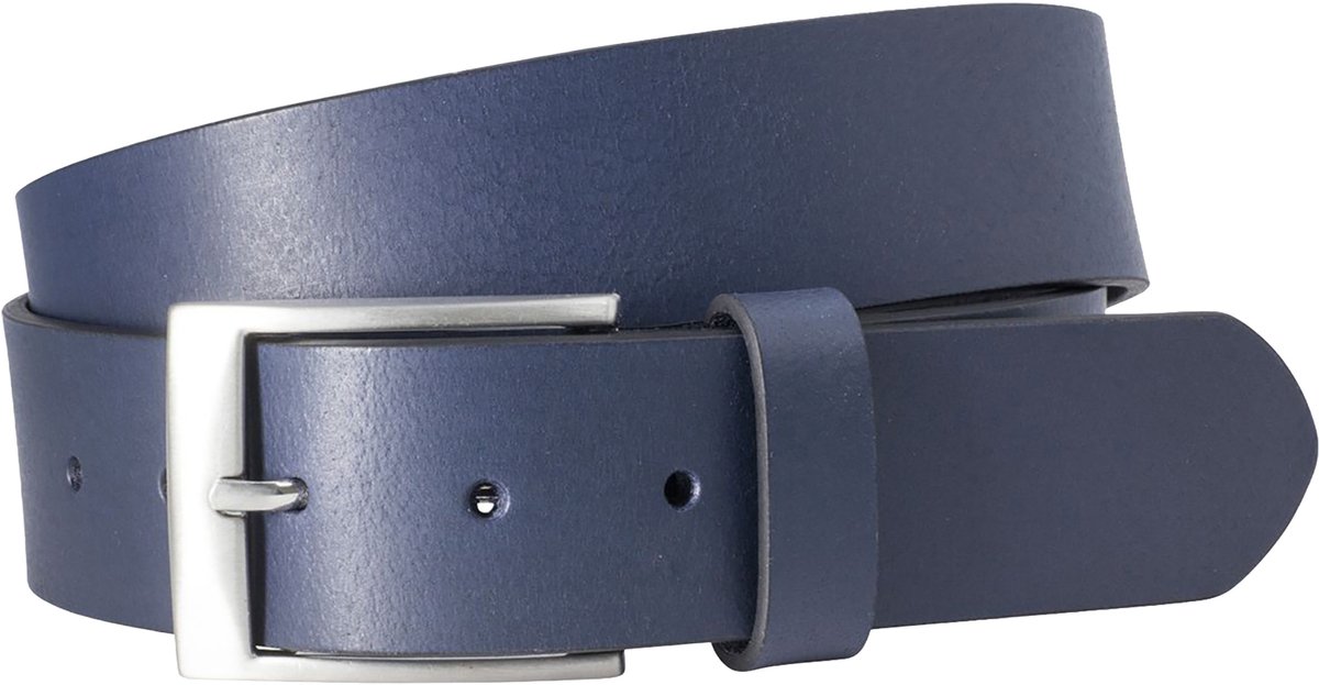 LINDENMANN leren heren riem - blauw