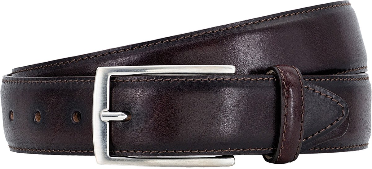 LINDENMANN leren heren riem - bruin