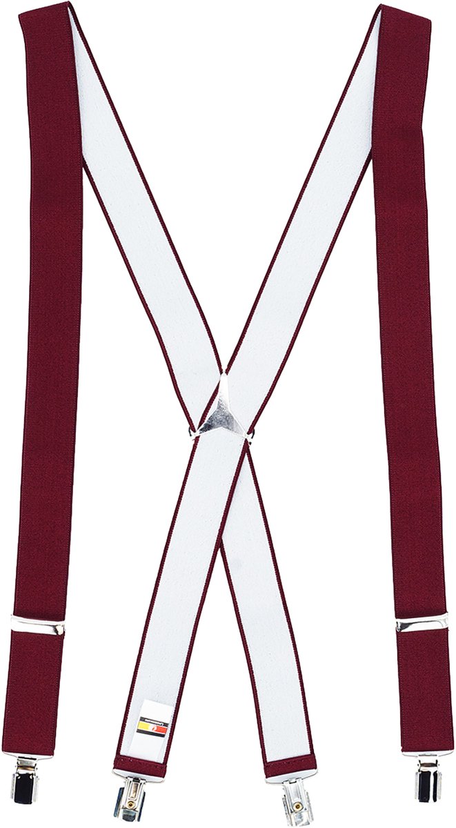 LINDENMANN heren bretels X-vorm - bordeaux
