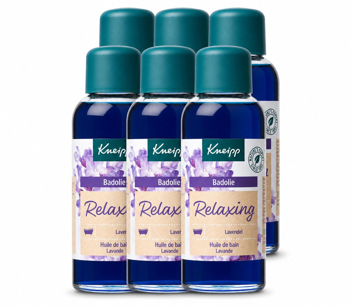 6 x Kneipp - Badolie - Lavendel - Ontspannende geur - 100 ml - Voordeelverpakking - 6 stuks