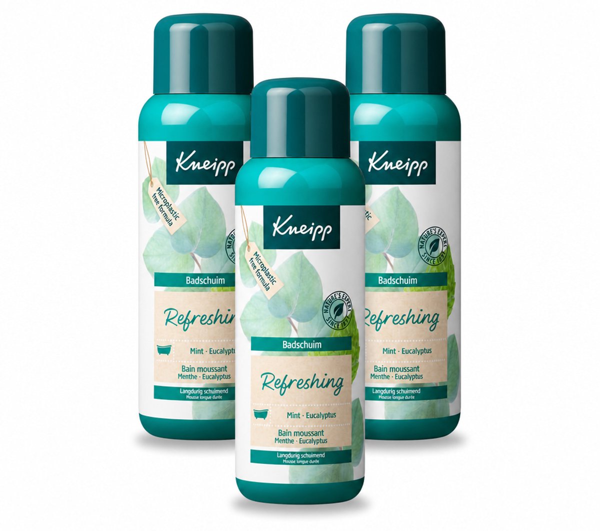 3 x Kneipp - Badschuim - Mint Eucalyptus - Verfrissend - 400 ml - Voordeelverpakking - 3 stuks