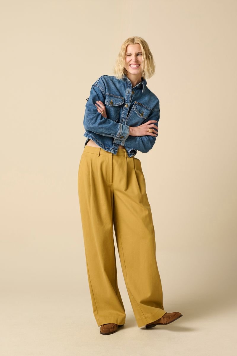 Sissy-Boy - Lichtbruine high waist straight leg broek