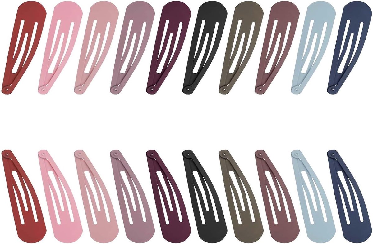 20 stuks Haarspelden Voor Meisjes, 7 Cm Haarclip Metaal Snap Groot Drukknop Kleurrijke Haarklemmen Schattige Snap Haaraccessoire