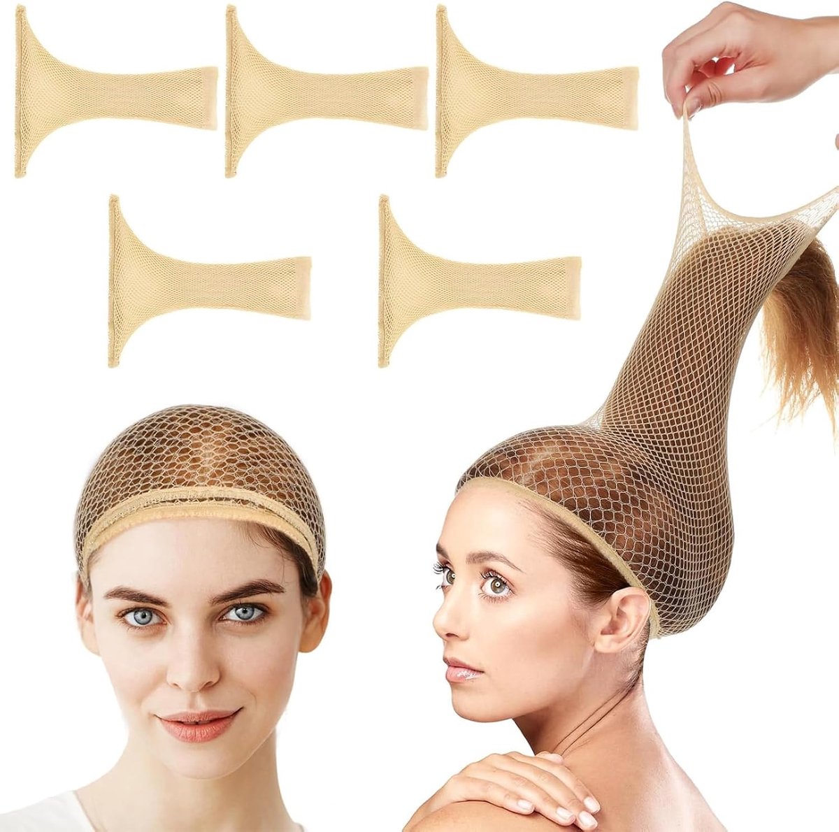 Pruiken zonder gevlochten haar, pruikennet, antislip, houdt je haar veilig, pruikaccessoires voor dames