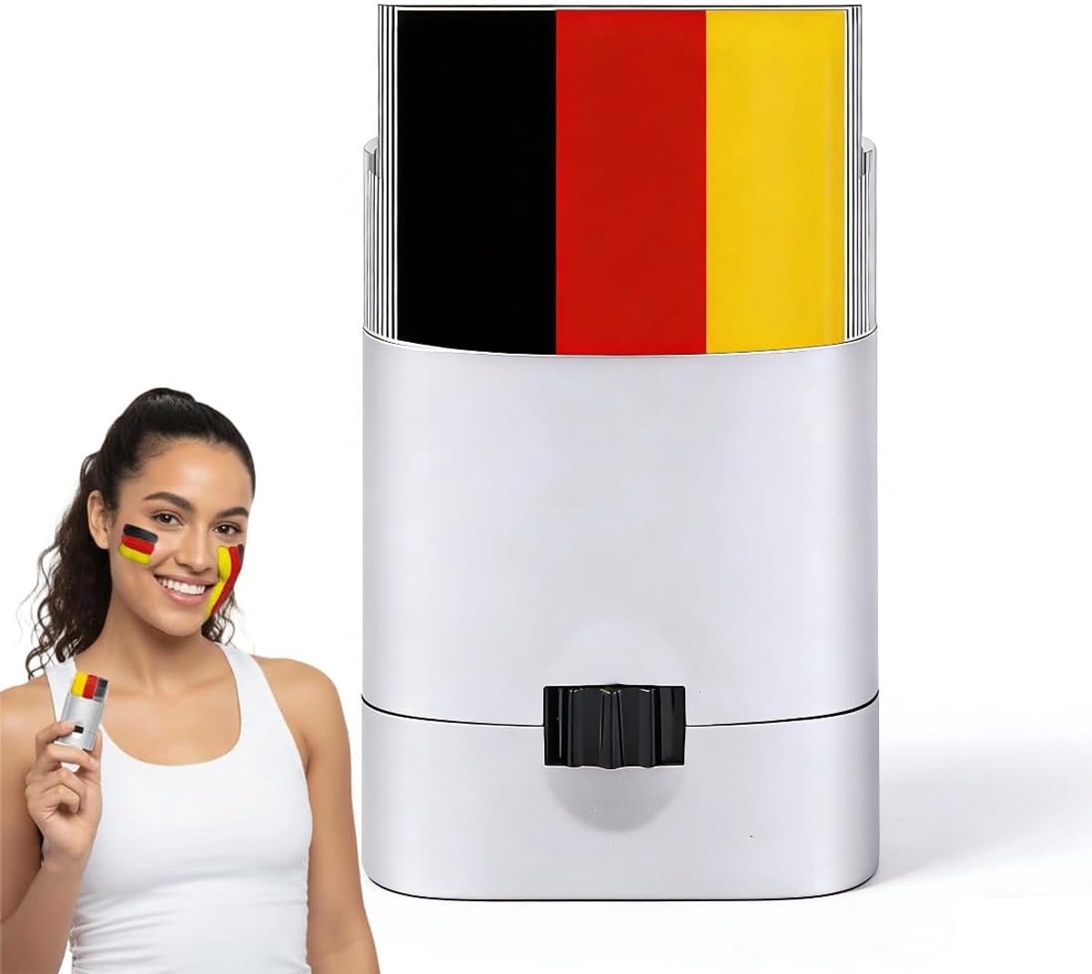 Fanartikelen, Duitsland, make-up voor voetbal, wereldkampioenschap voetbal 2026, als decoratie, decoratie, feestdecoratie (zwart, rood, geel)