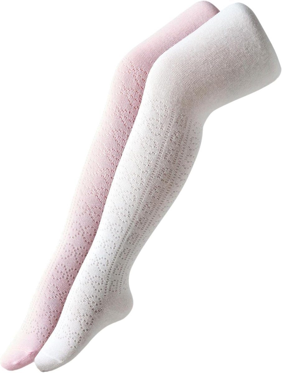 Set van 2 ajourgebreide maillots in roze