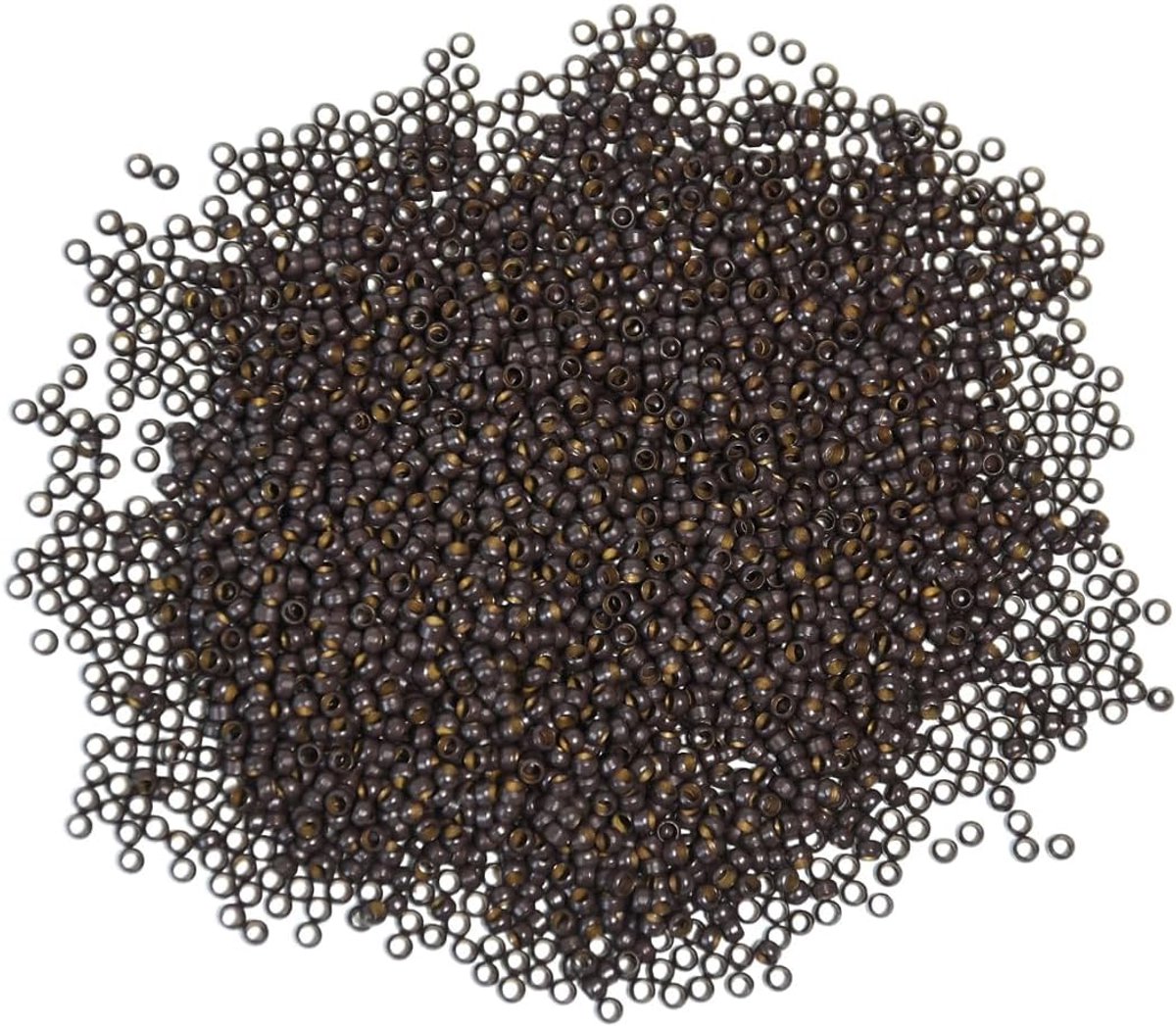 200 stks 2.5mm Koper Nano Rings Micro Links Ringen Kralen voor Hair Extensions Veer Extension Haar Kralen (Donkerbruin)