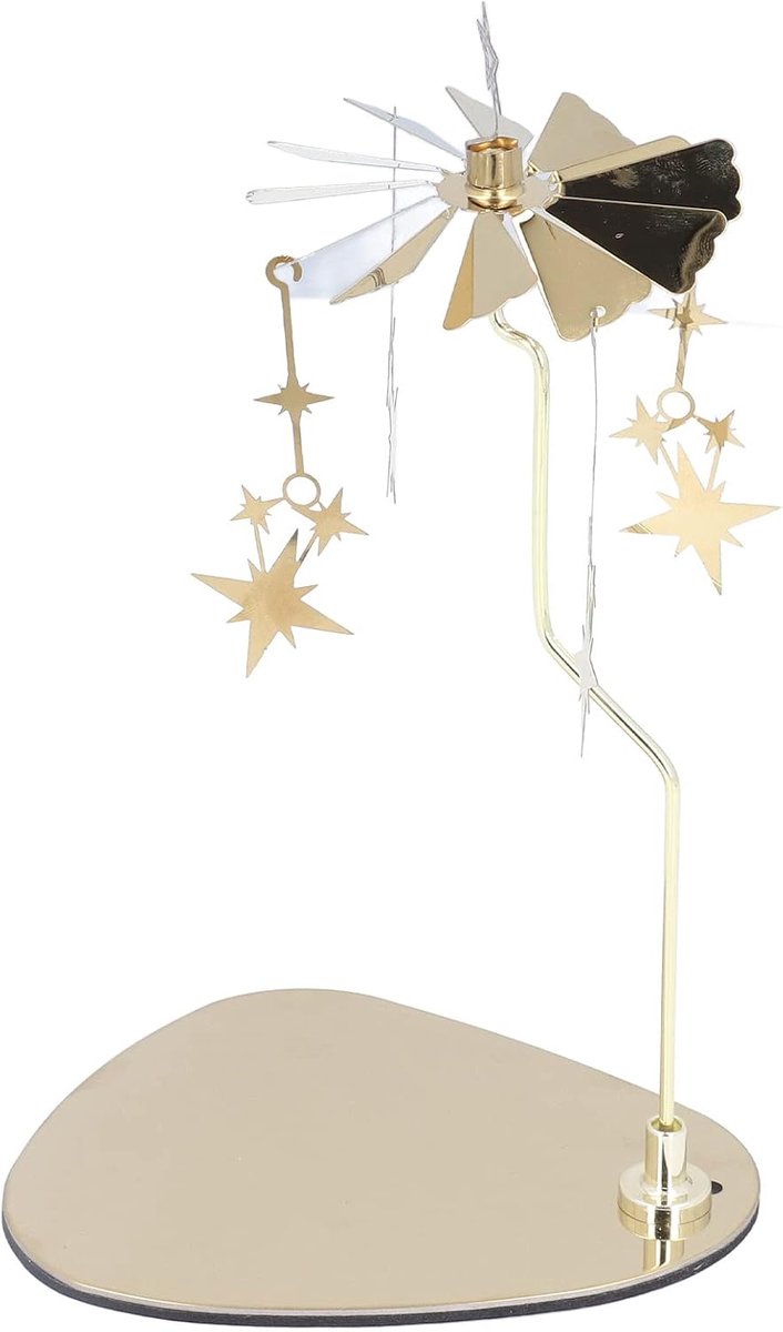 Roterende Kaarsenhouder Lade in Romantische Europese Stijl RVS Aromatherapie (Gouden ster (geen kaarskop))